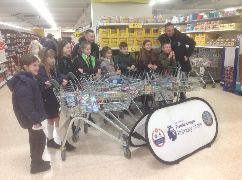 StBenedicts16's tweet photo. KS2 School Council along with Premier League Primary Stars went to Tesco to purchase items to support Hampers of Hope. Well done to everyone, some great bargains were found. https://t.co/MoUXtXjjiX