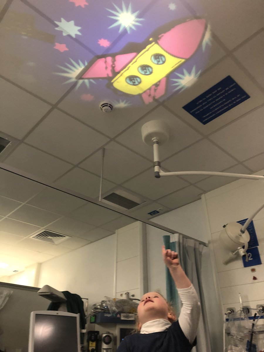 Tested out our new ceiling projector in Resus today, we hope it helps to alleviate the stress for our sickest children @QEGateshead