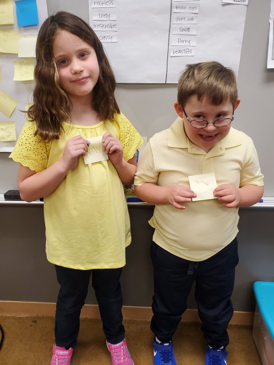 MrsEverett1st's tweet photo. We have been talking about character traits this week. Today, we learned the vocabulary of positive VS negative. Then we partnered up and wrote one POSITIVE trait about our partner and shared it with them. We all need a little positivity ❤️ #STEAMatstribling https://t.co/m7RQZhzLhx