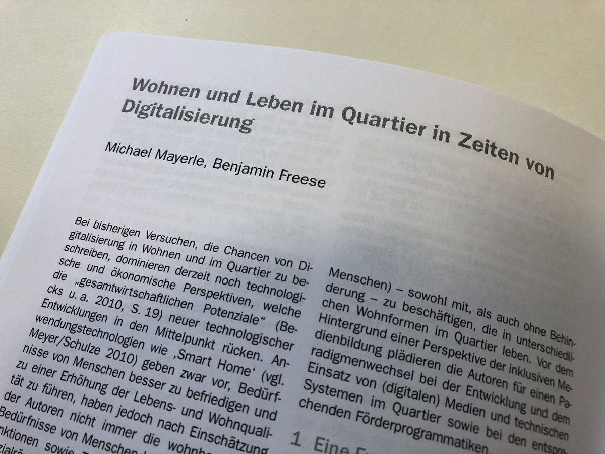 benjamin_freese's tweet photo. Beitrag "Wohnen und Leben im Quartier in Zeiten von #Digitalisierung" in der Zeitschrift für #Inklusion "Gemeinsam leben" mit Michael Mayerle @UniSiegen @PIKSLTEAM @wir_machen_mit @beltz_juventa @aktion_mensch #DigitaleTeilhabe @Bethel_Aktuell @schneider_BeB #Barrierefreiheit https://t.co/DpOgGYh1Xw