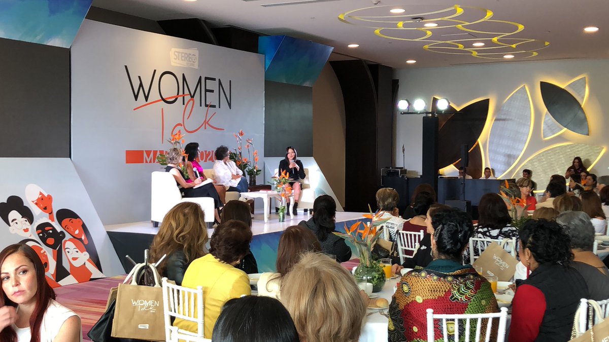 Stereo95mx's tweet photo. Llegamos a nuestro tercer foro #WomenTalk con 3 panelistas increíbles: Lulú Villamil, Lourdes González, Bere Sainz. Moderado una vez por @atalasolorio 🟣🚺💟 #9M https://t.co/FWaGu67q3B