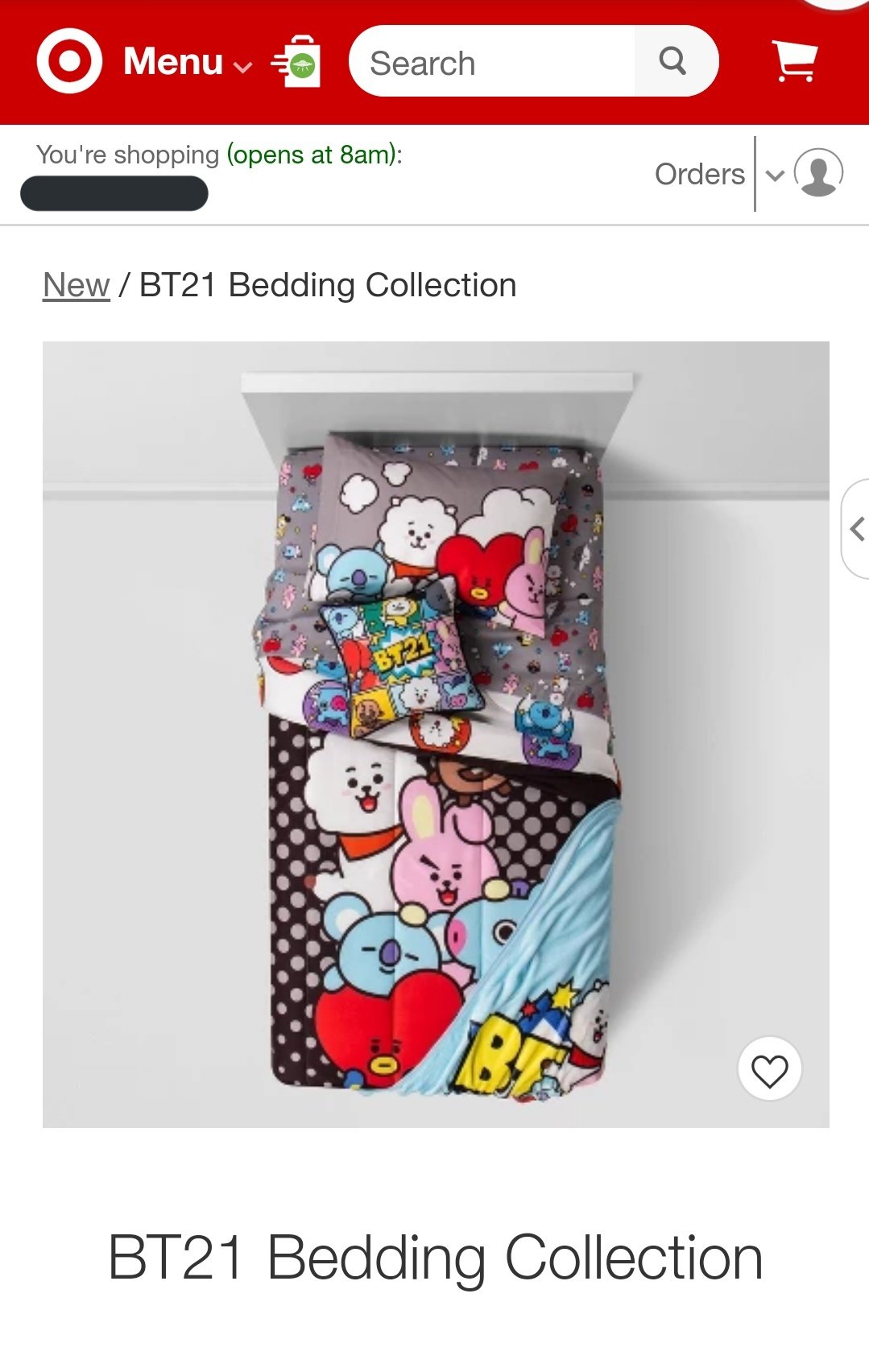 Bts blanket target new arrivals