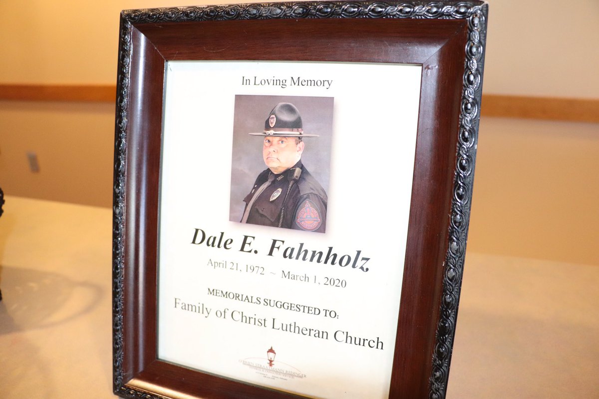 NEStatePatrol's tweet photo. Today, we gather in Kearney to remember and honor a husband, father, friend, Trooper and so much more.

#RIP227 https://t.co/LHpp6blZ0k