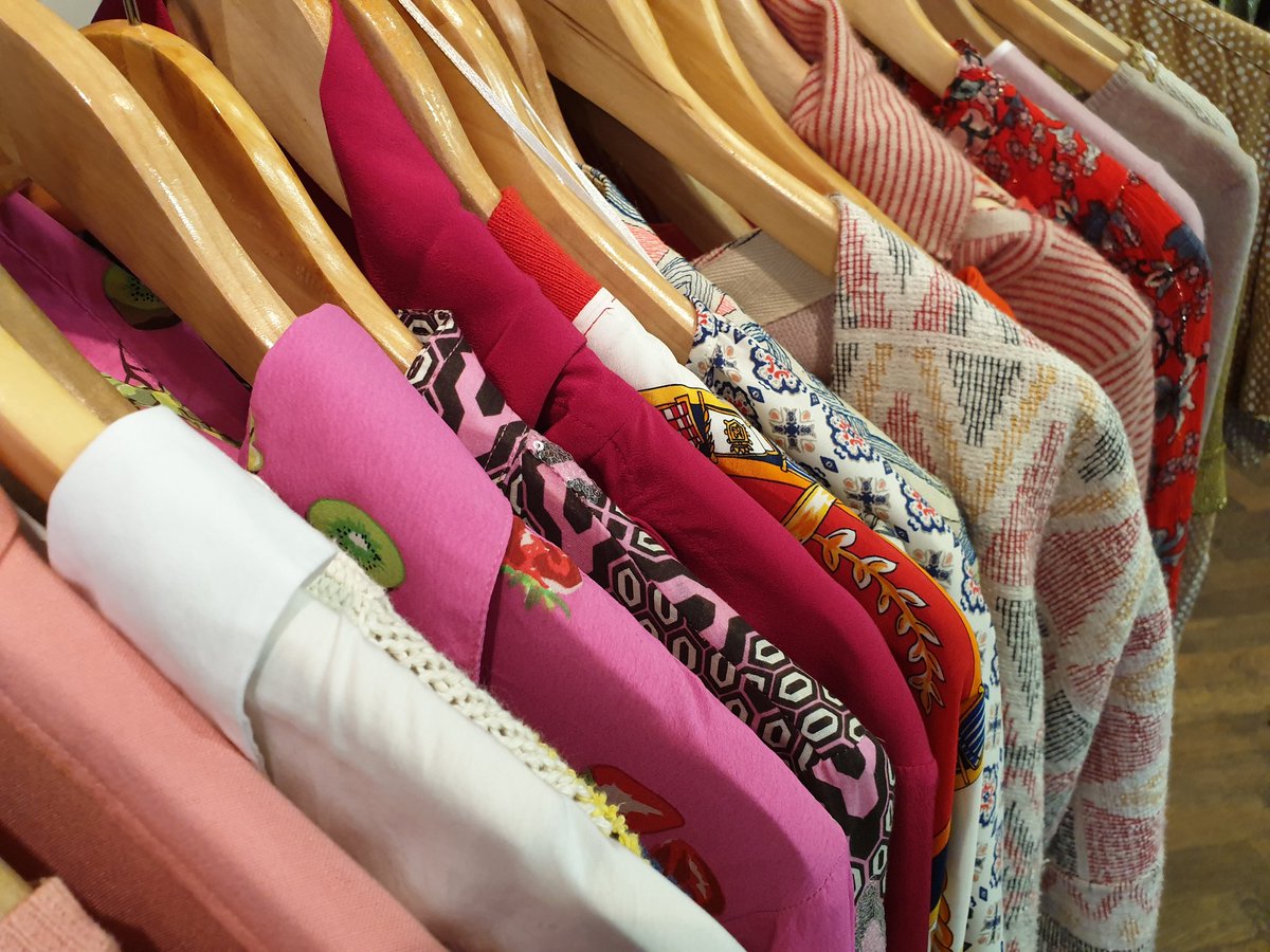 Just a flavour of our new season stock which went into the shop today. We've got colourful tops...