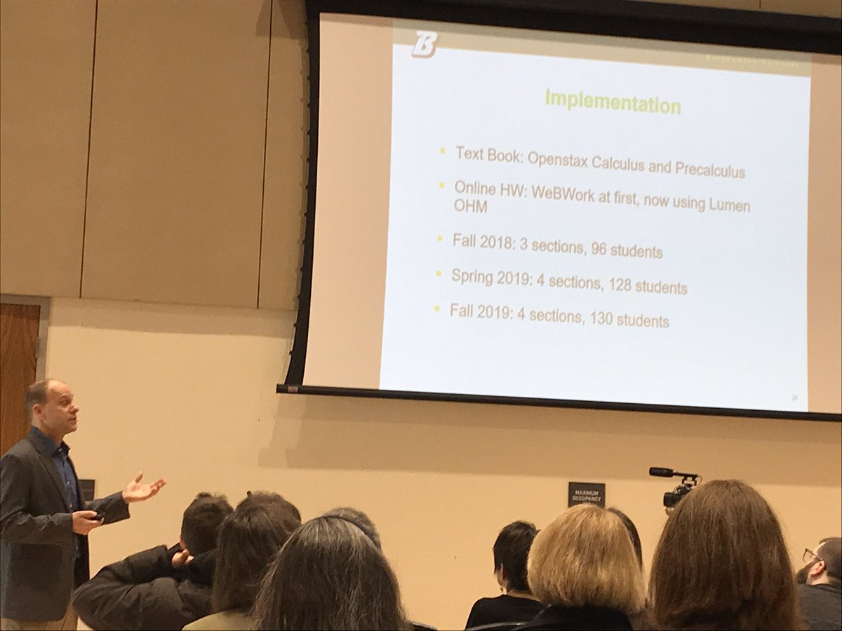 #UAlbanyOEDay kicks off with Bill Kazmierczak from <a href="/binghamtonu/">Binghamton University</a> keynote on student success in Calculus using #OER, including <a href="/LumenLearning/">Lumen Learning</a> OHM. I happy to be representing <a href="/SUNYOERServices/">SUNY OER Services</a>  at this inaugural event!
