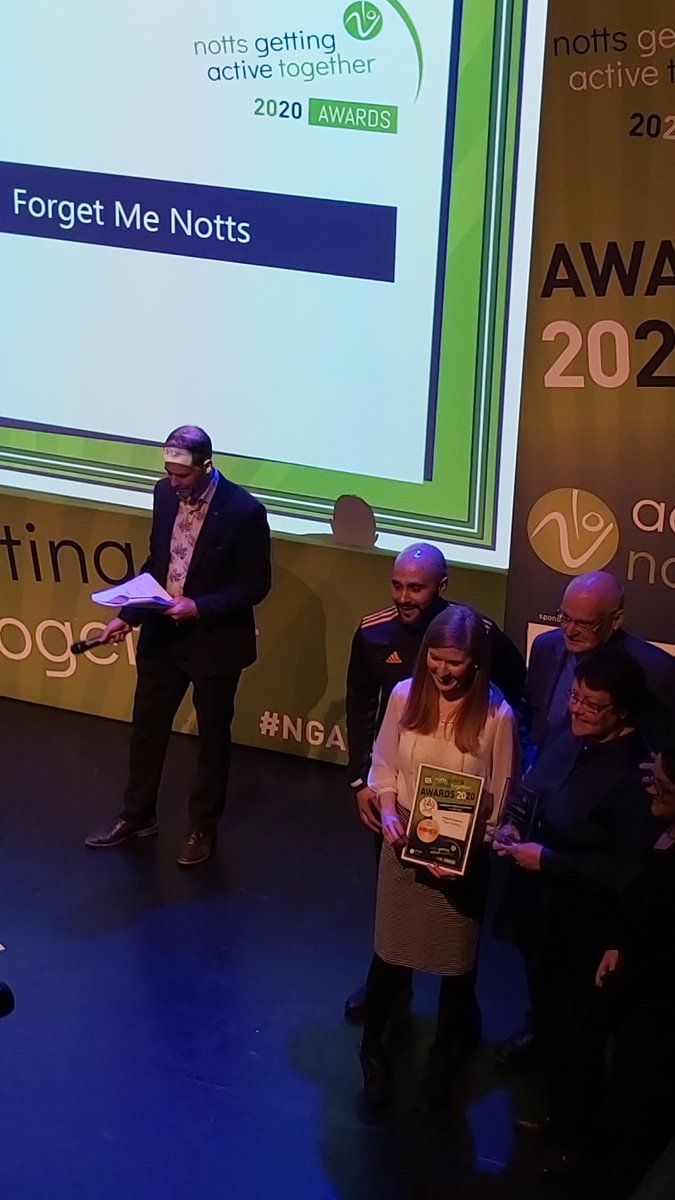 Active_Notts's tweet photo. Community group/team/association of the year goes to.... Forget Me Notts 👏👏 Well done! #ngatawards https://t.co/WAXKg3XiQu