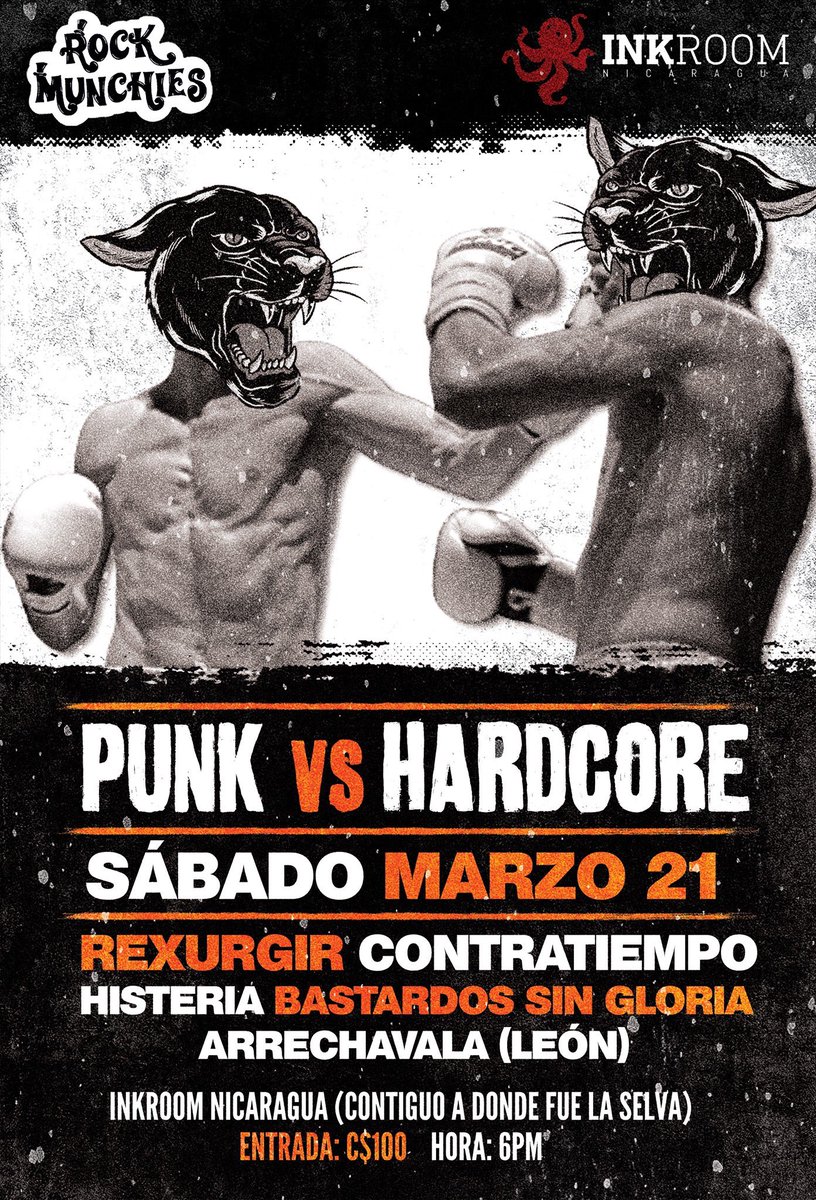 Tenemos nueva fecha este 21 de Marzo! Una noche llena de energía y bandas con mucha furia, nos vemos en el Inkroom ☀️