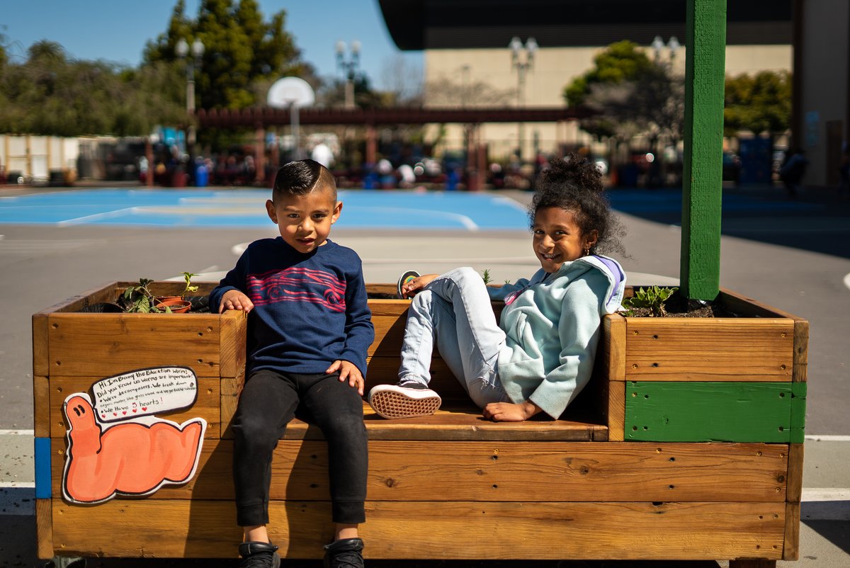 #HTeX students enjoying one of the planters crafted by 11th &amp; 12th grade students from #HTH #FotoFriday