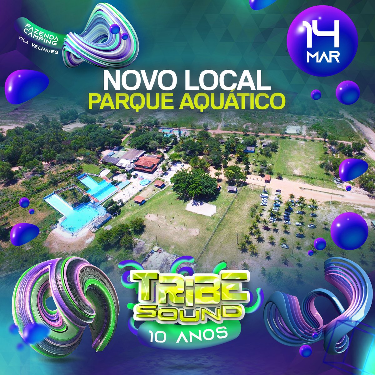 💦 A PISCINA É LIBERADA!!!

Caminhão pipa é para os fracos, vai ter ⛲ Parque Aquático com vista para o palco. Preparem-se para edição mais épica da Tribe Sound!

Observações:
👙 Obrigatório uso de traje de banho.
⛑ Salva vidas estarão presentes para sua segurança.