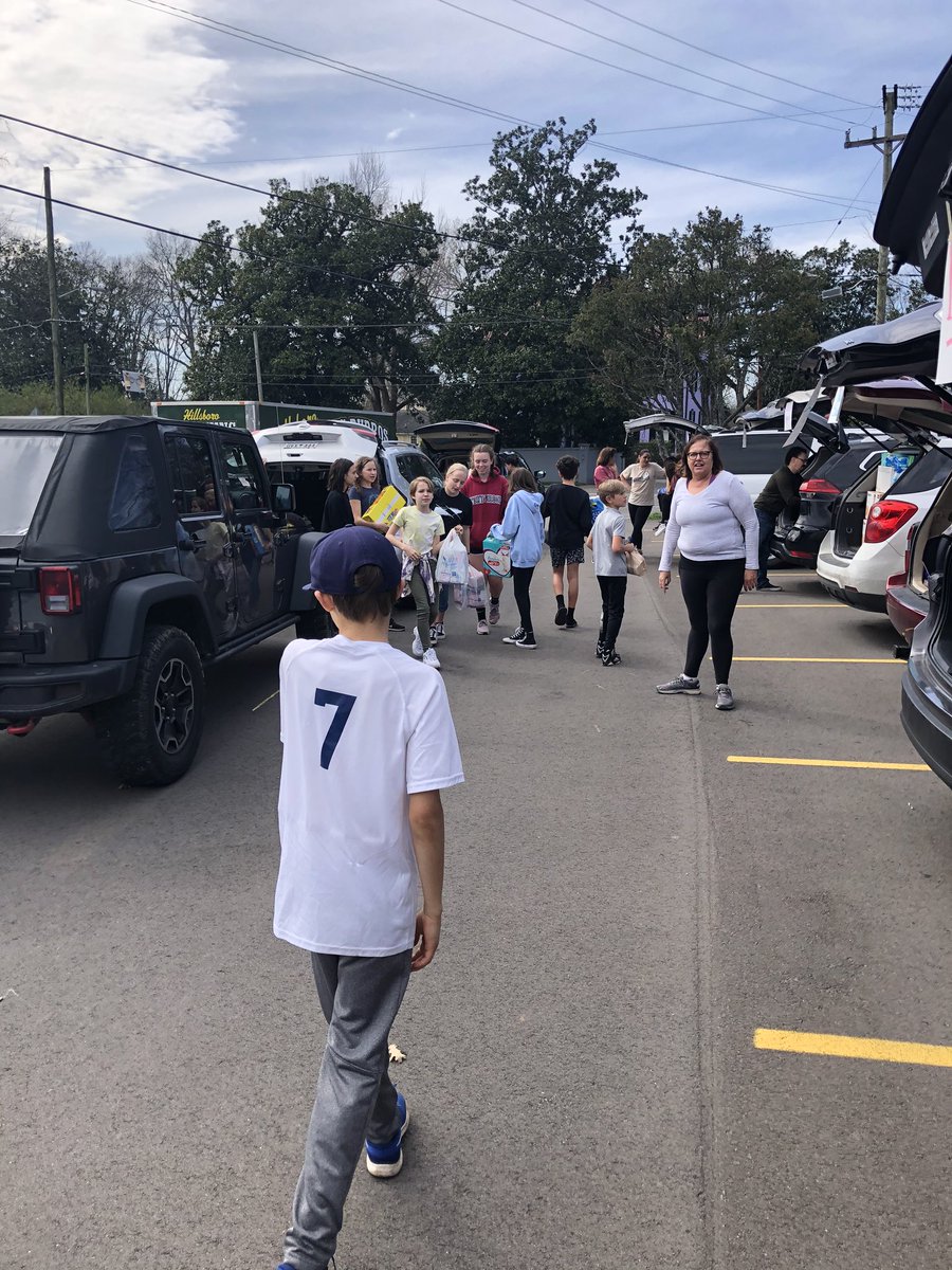 WestEndPTSO's tweet photo. Another amazing day helping Nashville tornado victims. We collected 8 SUVs full plus a bunch into the @hillsboroband trailer! Thank you to the #HHScluster community. We are heading to deliver to North Nashville @PearlCohnHS now. We also collected for 2 @westendmiddle families. https://t.co/vfpc9ZUM2q