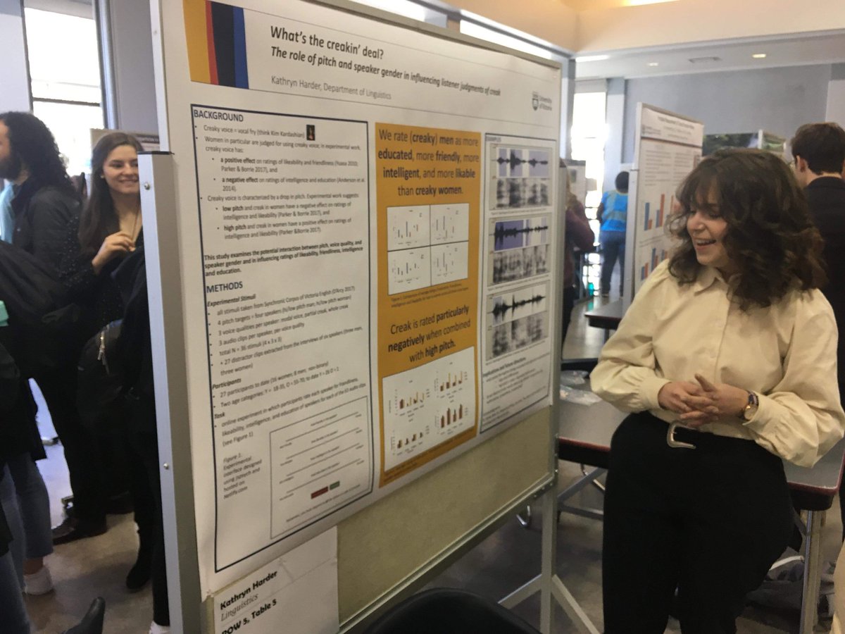 Kate Harder absolutely killing it yesterday at the JCURA poster fair!!!!! Thanks for representing the <a href="/SLRL1/">SLRL</a> !!!!!  <a href="/UVicLinguistics/">UVic Linguistics</a> @UVicHumanities <a href="/UVicResearch/">UVic Research</a>