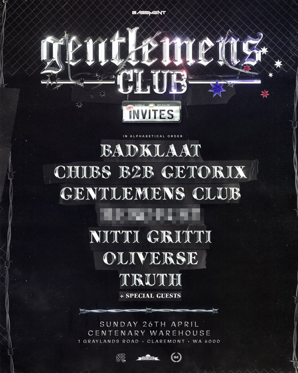 gentlemensclub's tweet photo. We’re doing our biggest takeover ever in April and we can’t wait!! This is just the start... See you soon Australia 🇦🇺 https://t.co/vphUPa1yMG
