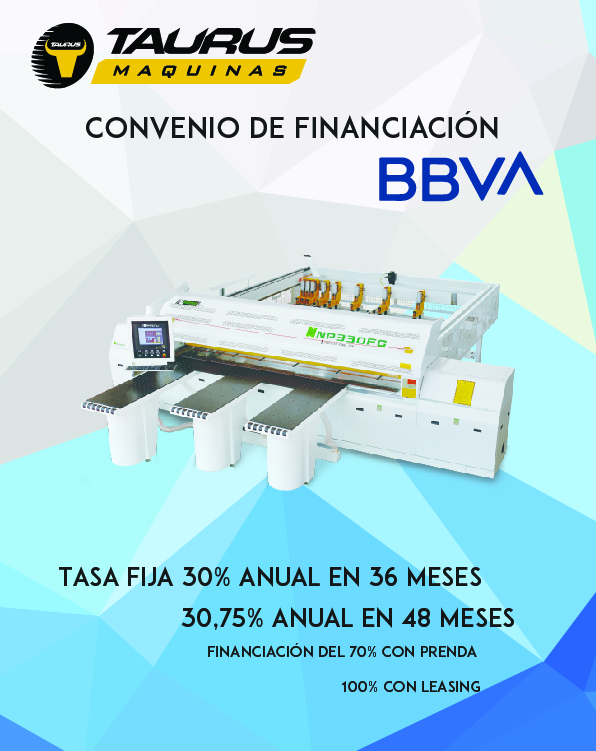Nuevos #conveniodepago con el <a href="/bbva/">BBVA</a>

30% Anual en 36 meses
40% Anual en 48 meses
Financiación del 70% en con prenda o 100% con leasing

#GrupoTaurus | #InnovacionConstante