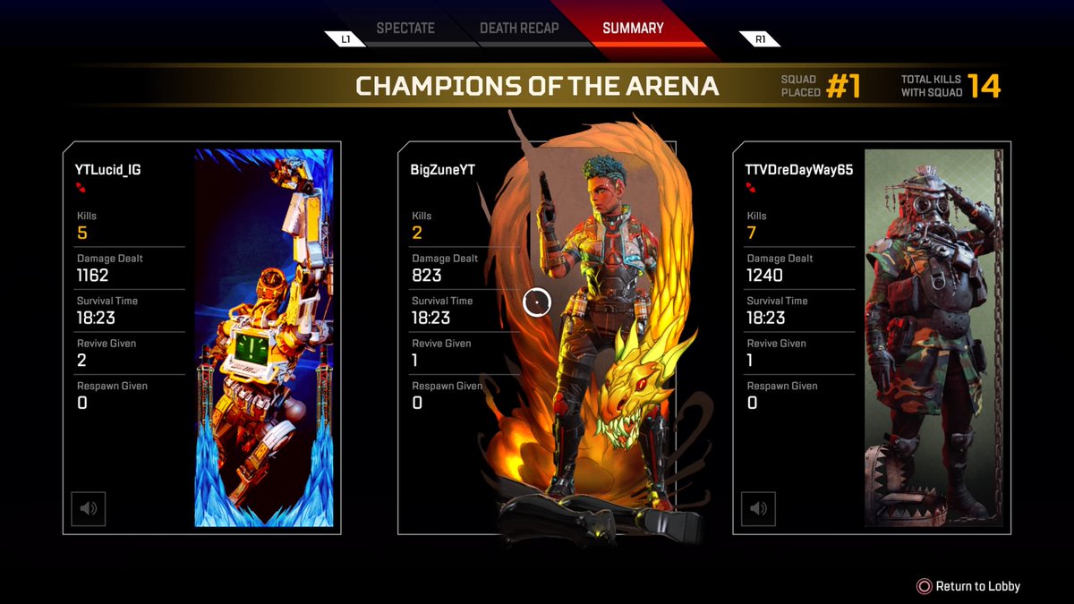 BigZuneYt's tweet photo. @xinstinctGaming ps4 streamers lookin pretty descent 4th game on . @Lucid_IG #ApexLegends #TrustYourInstincts https://t.co/2SRXx3AzoM