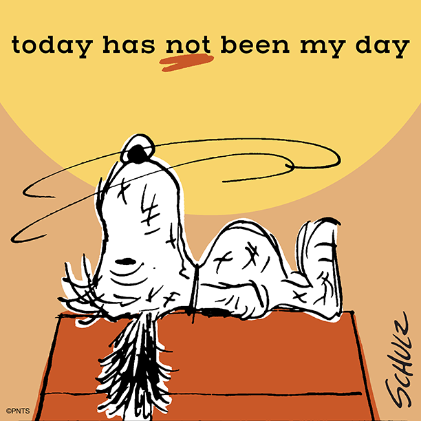 Snoopy's tweet photo. It's been a day. https://t.co/9t1SZvWDs8