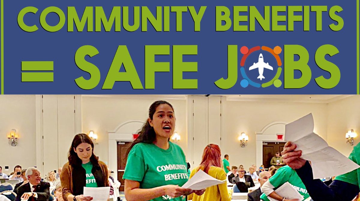 SBACommunities's tweet image. JUST NOW: Amazon workers + local communities interrupt today’s Occupational Safety &amp;amp; Health Law Committee Meeting to call out its sponsor @Amazon + @USDOL for polluting and putting workers at risk of serious injury. #humansnotrobots