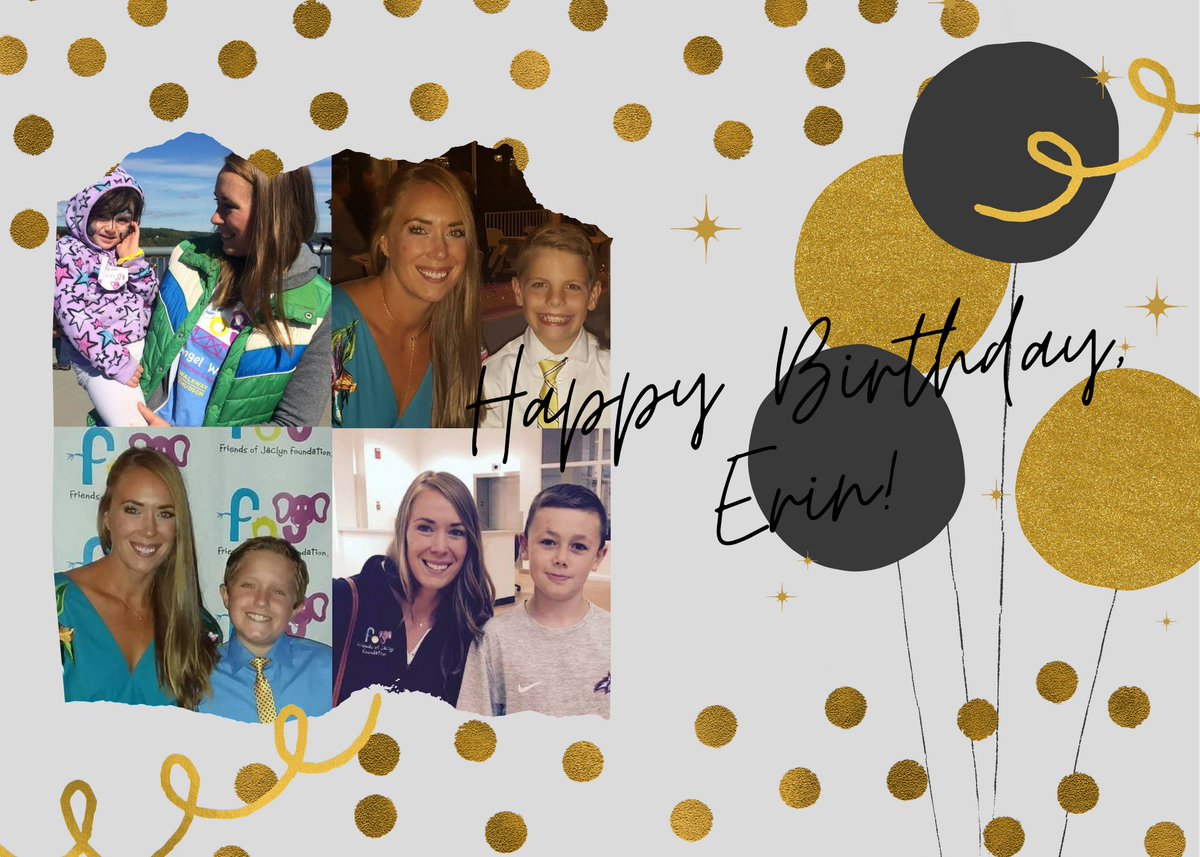 FoJFoundation's tweet photo. Wishing Erin (FOJ's Exec Dir) a very *Happy Birthday!* Her ability to connect with families & create special relationships is inspiring! She has given FOJ, families, teams & supporters years of love, support & friendship. Thank you for all you do, Erin! HAPPY BIRTHDAY! #FOJPride https://t.co/G3pnjz3NRQ