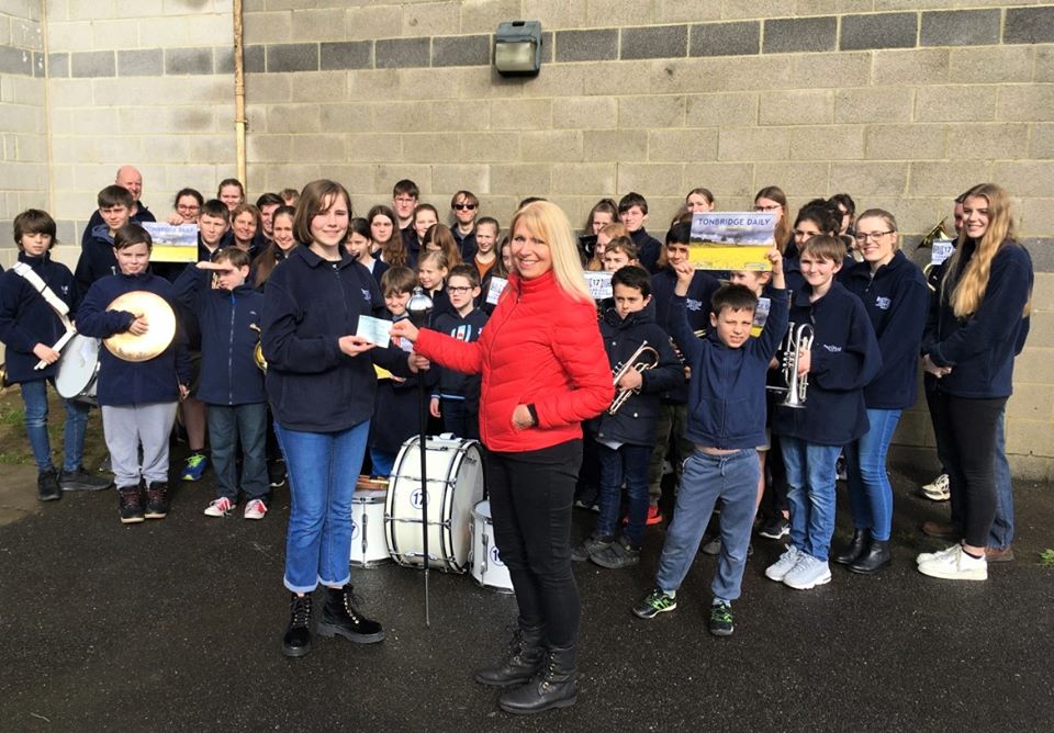 TonbridgeDaily's tweet photo. Tonbridge Daily presented £1,820 to @17thorguk helping the band continue to provide low cost music tuition to local young people. This was one 1/3 of the proceeds raised by the TD 2020 Calendar. They have served our town well &amp; are a credit to Tonbridge. Congratulations
· https://t.co/D7JPhUgsE0