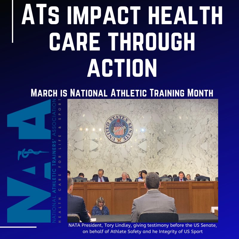 NUSportsMed's tweet photo. As an AT, what are you doing to impact health care? 
#NATM #NATM2020 #HealthCareThroughAction #AT4ALL #begreAT #elevATe #educATe https://t.co/sErOB37QQc