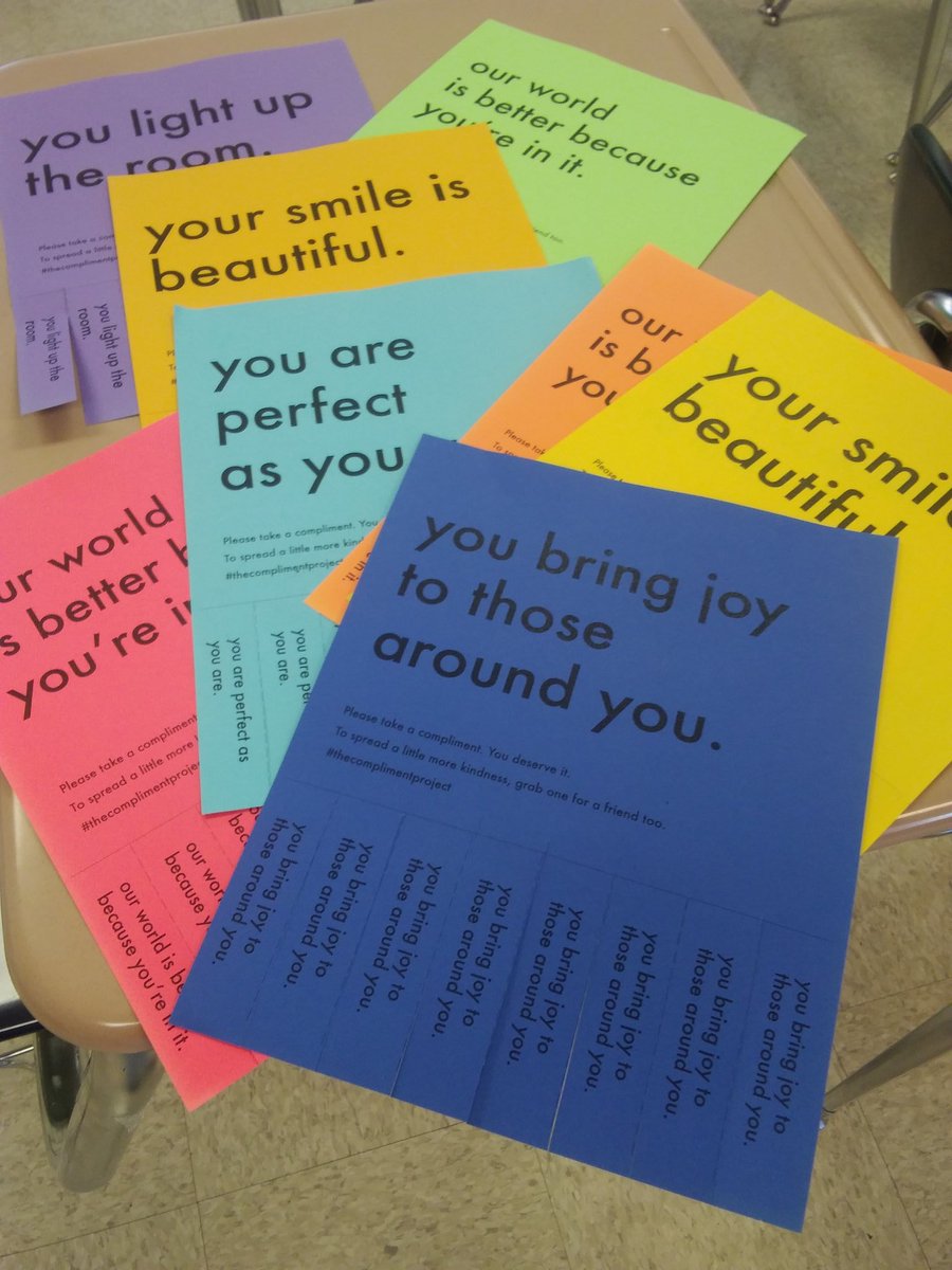marymccat's tweet photo. #compliment My 8th graders HELPING others by spreading kindness joy. Don't forget to see 
the beauty in those around you💕 
#ThinkBigLISD @lampasasMS https://t.co/KUlpCZbkau