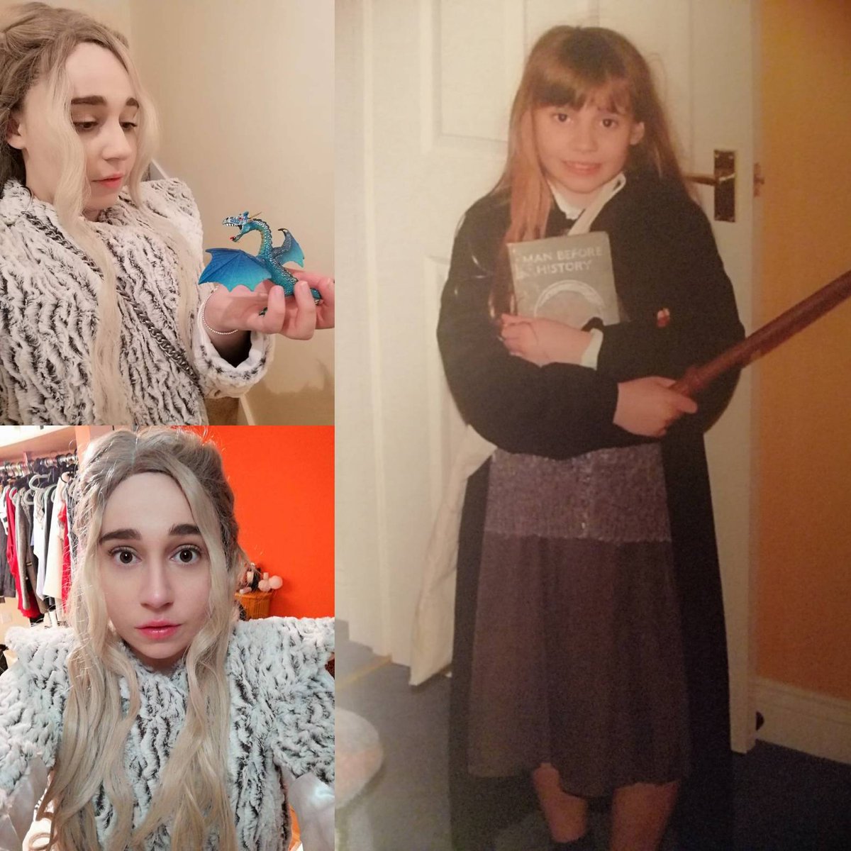FramesM's tweet image. As it's World Book Day we want to see your costumes! To get you started here are two characters that Natalie has dressed up as over the years. Can you guess who they are?