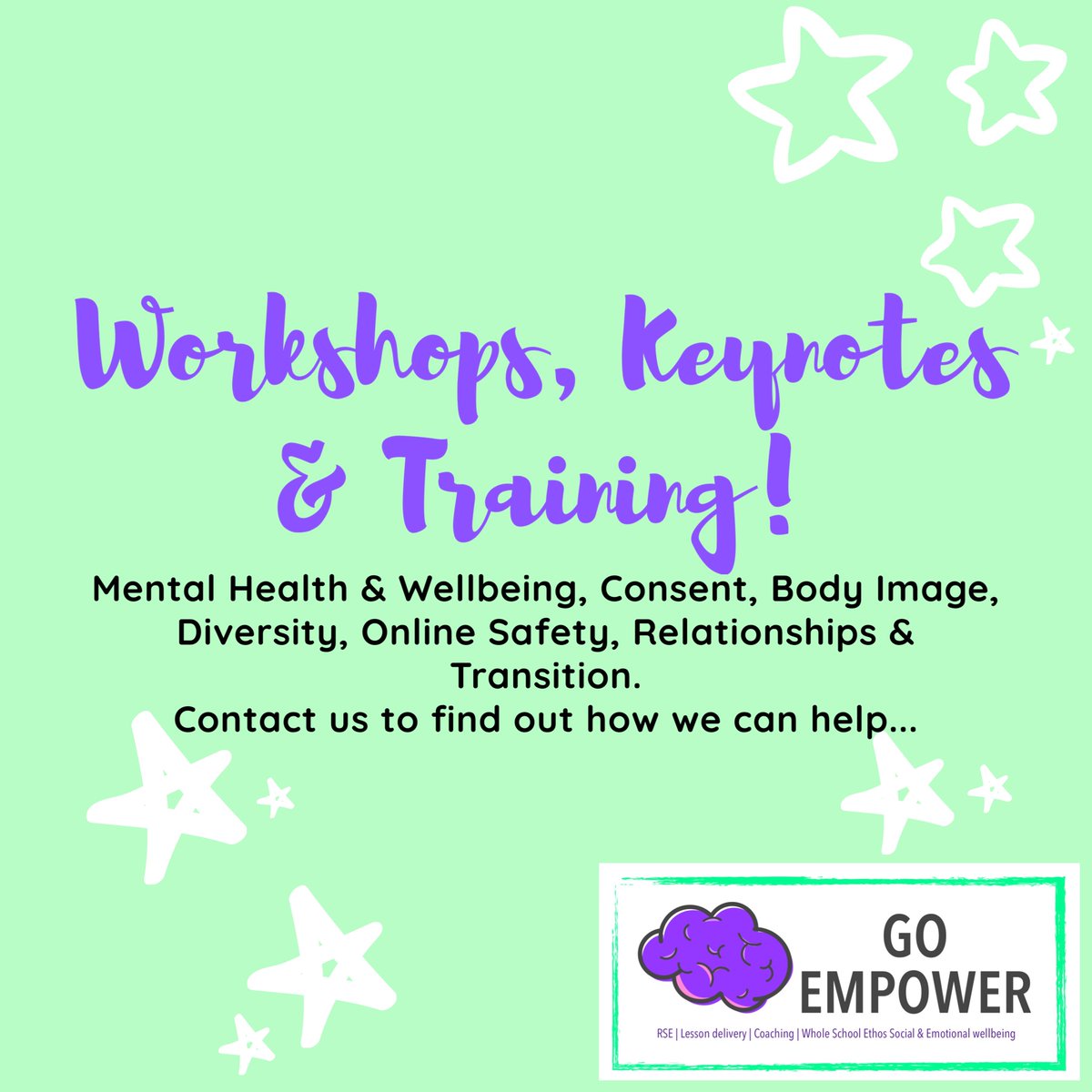 Mel_Standbrook's tweet image. At #GoEmpower we offer #Workshops #Training  #Keynotes to professionals &amp;amp; pupils. 

We can also design a cohort specific workshop based on your children's needs. 

Contact us at; goempower.co.uk/contact-us/ 

#wellness #connectedness #ChildrensMentalHealth #RSHE #PSHE #OnlineSafety