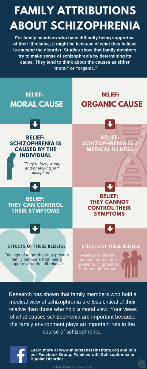 The family environment plays an important role in the course of #schizophrenia. Learn how our attitudes and beliefs can affect how we care for our loved ones. #mentalhealth

ed.gr/b9m5f