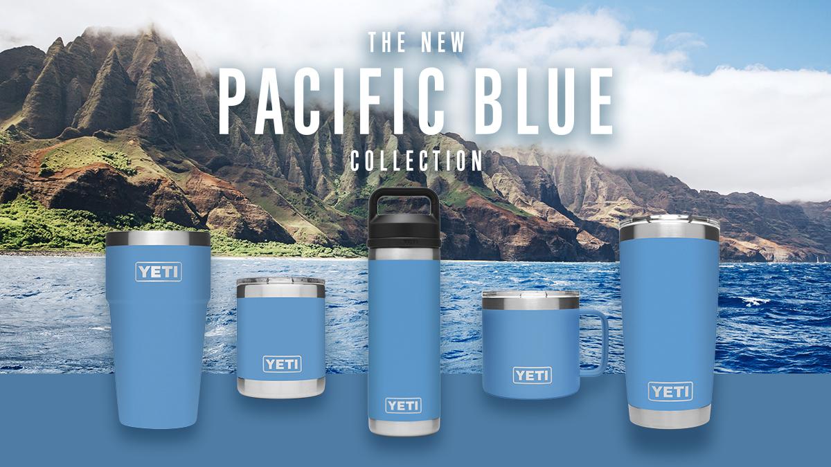 YETI on X: Now Available: new Pacific Blue Collection. Catch this  ocean-inspired hue, and final color from our spring lineup, while you can  in select Rambler Drinkware. Learn more:    /