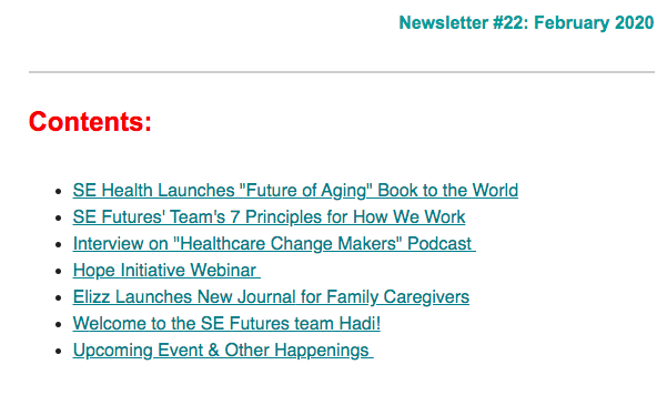 ZaynaKhayat's tweet photo. My team's latest newsletter is out
Recaps the last 2 months of moving innovation in home care & aging
https://t.co/vMuIVyAsvZ
#FutureOfAging book
#HOPEModel webinar
@Hadi_Salah joins our team
@ElizzTweets caregiver journal
@HIROCgroup podcast & blog
@SEFutures @SEHealth_SEHC https://t.co/2VFGwS7V0H