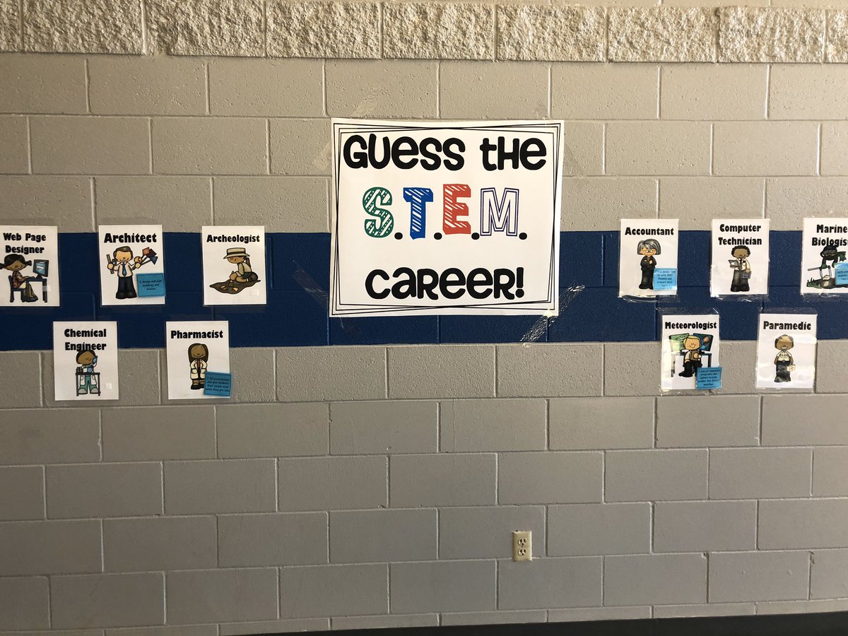 We are all ready for STEM night at SIS with a little game of Guess the STEM Career! @TweetDCS_SIS #careerawareness