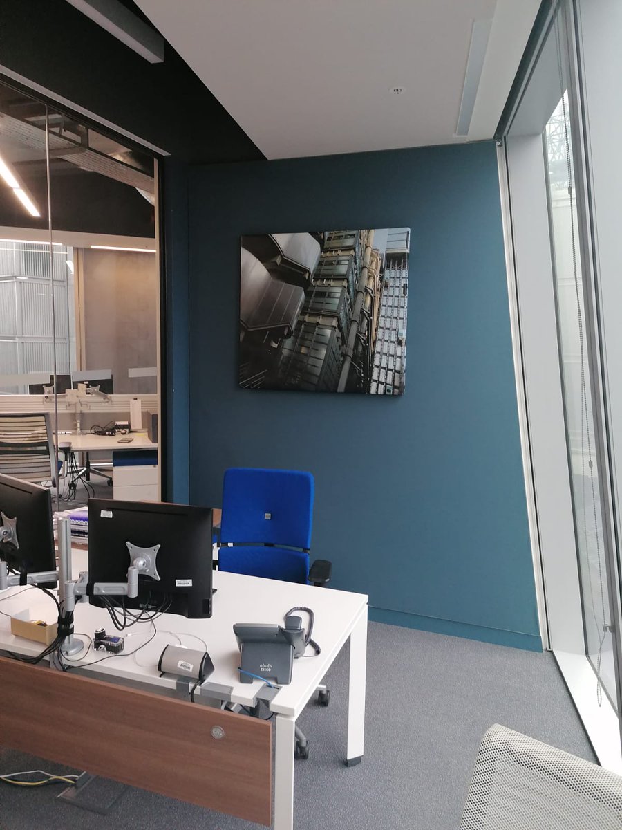 officeacoustics's tweet photo. Decus offices at #scalpelbuilding, #CityofLondon. Boasting a bright and contemporary workspace with exceptional views, at the heart of the capital. 
Acoustics By Design recommended reSorb Walls for offices &amp; meeting rooms. In collaboration with Featherstone #interiordesign https://t.co/xlzpn9QSVu