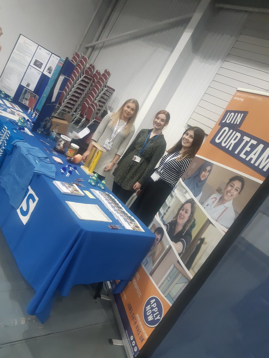 SaTHjobs's tweet photo. What a busy day! We had a great time at #TAS20 - talking to the future workforce of the #NHS. https://t.co/Bt20WqXuHV
