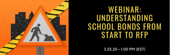 FindSchoolBonds's tweet image. School administrators and solution providers involved in any aspect of capital projects from planning, to breaking ground, through the finishing touches should attend this webinar. #EdMarket @EDmarketassn #SchoolBonds #SchoolNetworking 
Register @:
edmarket.org/webinars/index…