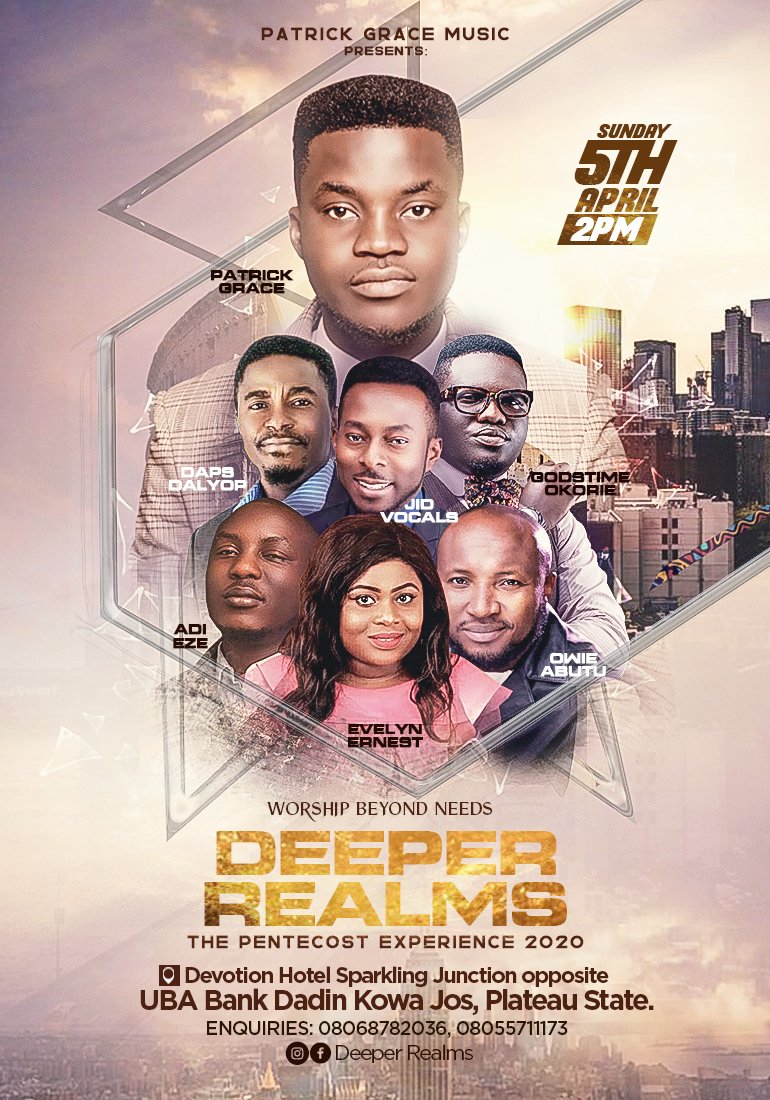 MinPatrickGrace's tweet photo. Hello Saint.
How was your day?
I am specially inviting you to this great outpouring
#WorshipBeyondNeeds
#DeeperRealms
#ThePentecostExperience2020
#TheGraceCrew
#PatrickGrace
Date:
Sunday, 5th April, 2020
Time: 2pm
Venue:
Devotion Hotel Sparkling Junction Dadin Kowa Jos. https://t.co/SZ6wTaod3H