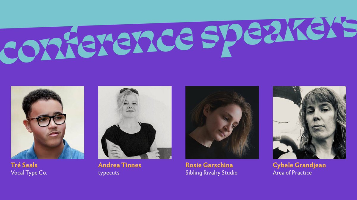 The fourth batch of speakers for this year’s Typographics conference have been posted at 2020.typographics.com.

We’re very happy to add Tré Seals, <a href="/AndreaTinnes/">Andrea Tinnes</a>, @rosegarsch, and @CybeleGrandjean to the line-up.

Get discounted early bird tickets while they’re still available!
