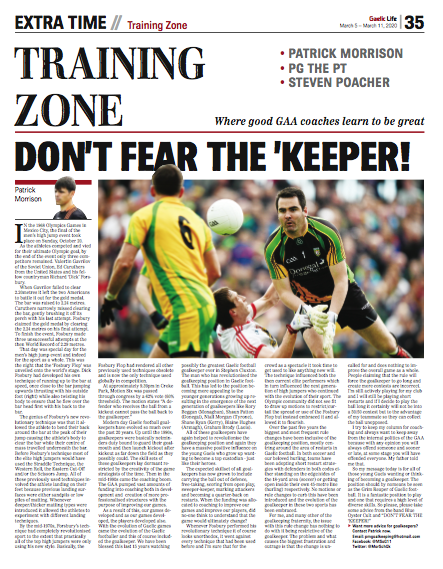 Gaelic_Life's tweet photo. BUY GAELIC LIFE - To read Patrick Morrison's analysis of the new rule that Keepers must deal with, and why it's a bad idea - Another #MustReadGL column from @PMX_28 - Buy the Digital Edition now - https://t.co/gt9SarxmKg https://t.co/CPZc1ZzUJo