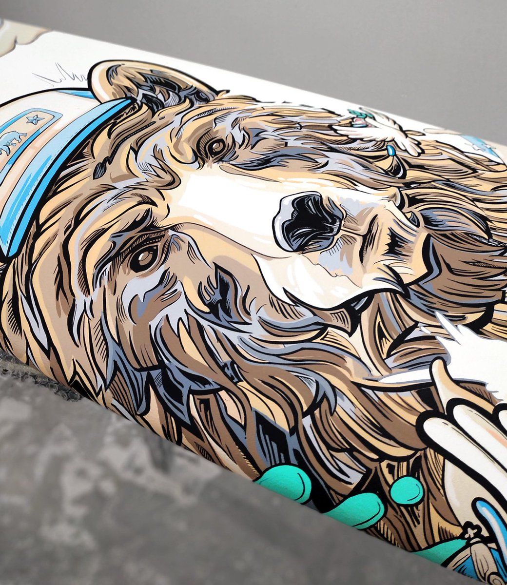 BEATOA_blog's tweet photo. Super happy to work with my friend Surfista surfboard #ocean #art #animals #surf https://t.co/14mAekCcBk