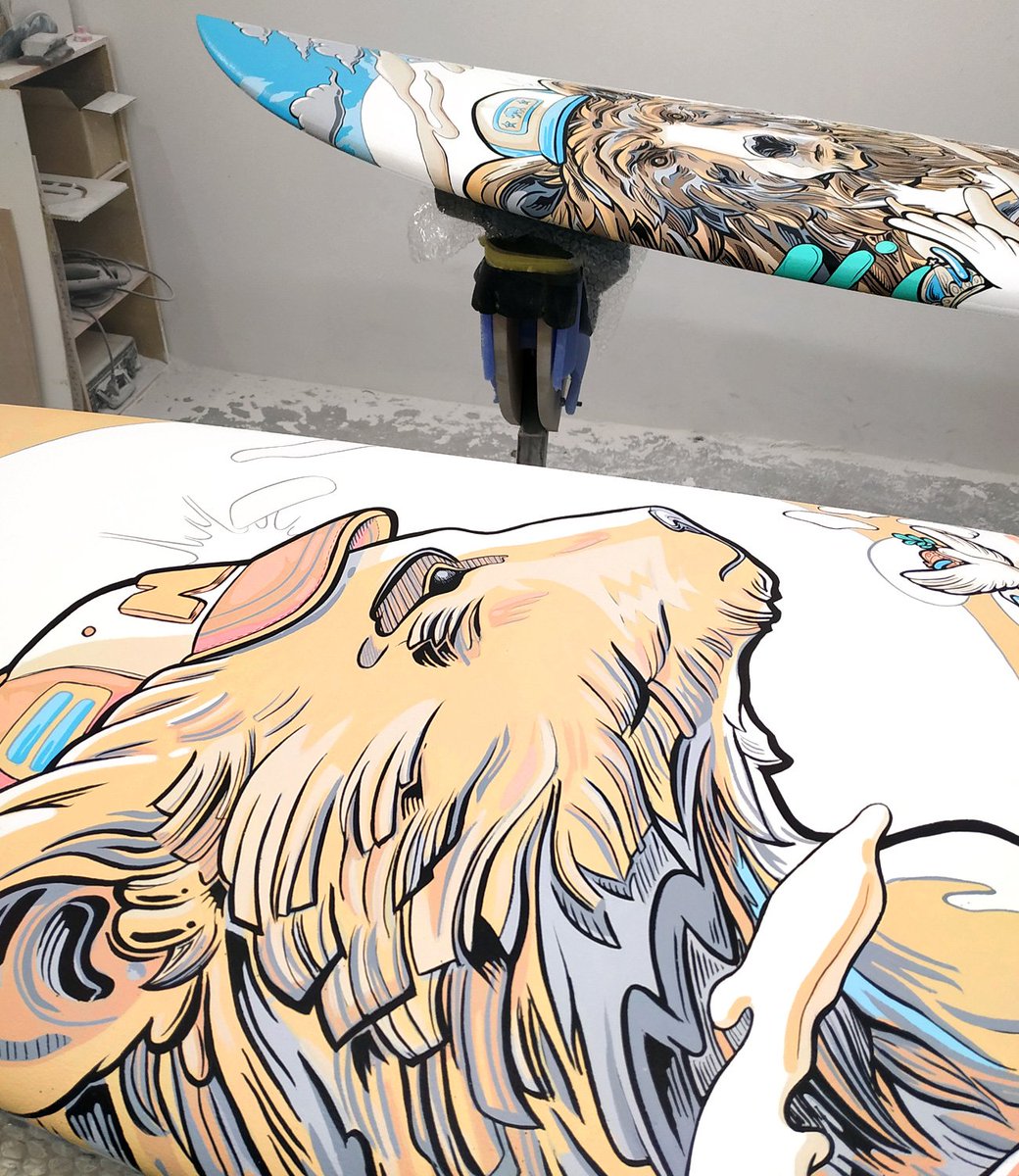 BEATOA_blog's tweet photo. Super happy to work with my friend Surfista surfboard #ocean #art #animals #surf https://t.co/14mAekCcBk