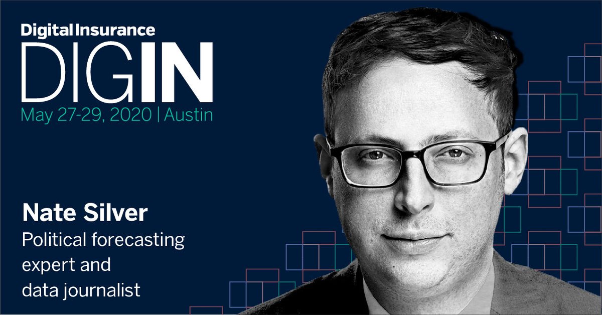 dig_insurance's tweet photo. Join data guru @NateSilver538 for a fireside chat at #DIGIN2020 this May in Austin https://t.co/nxnXbCVFNh https://t.co/vja8yR4DJG