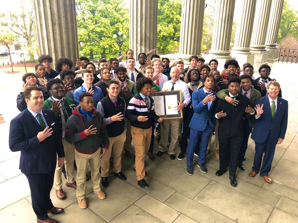 Dutch Fork Football (@dfhsfootball) on Twitter photo 4x 5A State Champions - Dutch Fork Varsity Football team is recognized at the state capitol building today.
Thank you to <a href="/NathanBallentin/">Nathan Ballentine</a> for all the support to our team. Also pictured is DFHS alum Legislator <a href="/MicahCaskey/">Micah Caskey 🇺🇸</a> & House of Representatives member <a href="/ChipHugginsSC/">Chip Huggins</a> 4x 5A State Champions - Dutch Fork Varsity Football team is recognized at the state capitol building today.
Thank you to <a href="/NathanBallentin/">Nathan Ballentine</a> for all the support to our team. Also pictured is DFHS alum Legislator <a href="/MicahCaskey/">Micah Caskey 🇺🇸</a> & House of Representatives member <a href="/ChipHugginsSC/">Chip Huggins</a>