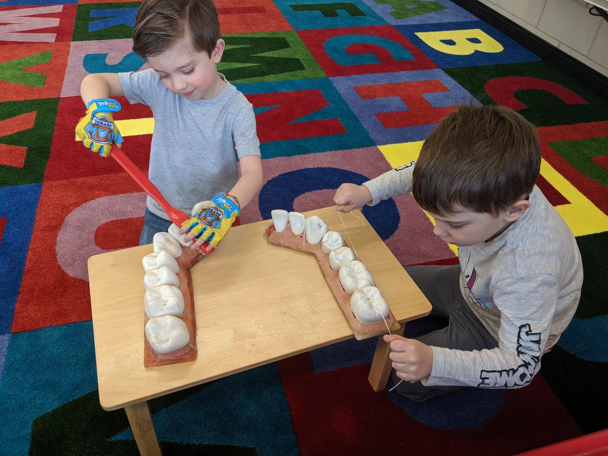 mrssheikhsclass's tweet photo. Practicing brushing and flossing so we can keep our teeth clean and healthy. https://t.co/kFEOJAdUnL