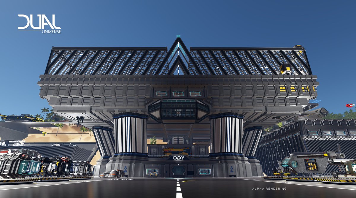 Captured by <a href="/LandmarkXplorer/">Geo the Ξ✞plorer 📸</a>, this shot of <a href="/ODYCorporation/">Objective Driveyards</a>'s HQ designed by its members in #DualUniverse shows off its parliamentary elegance with a modern twist 🏦🧐😁

#CommunityDigest