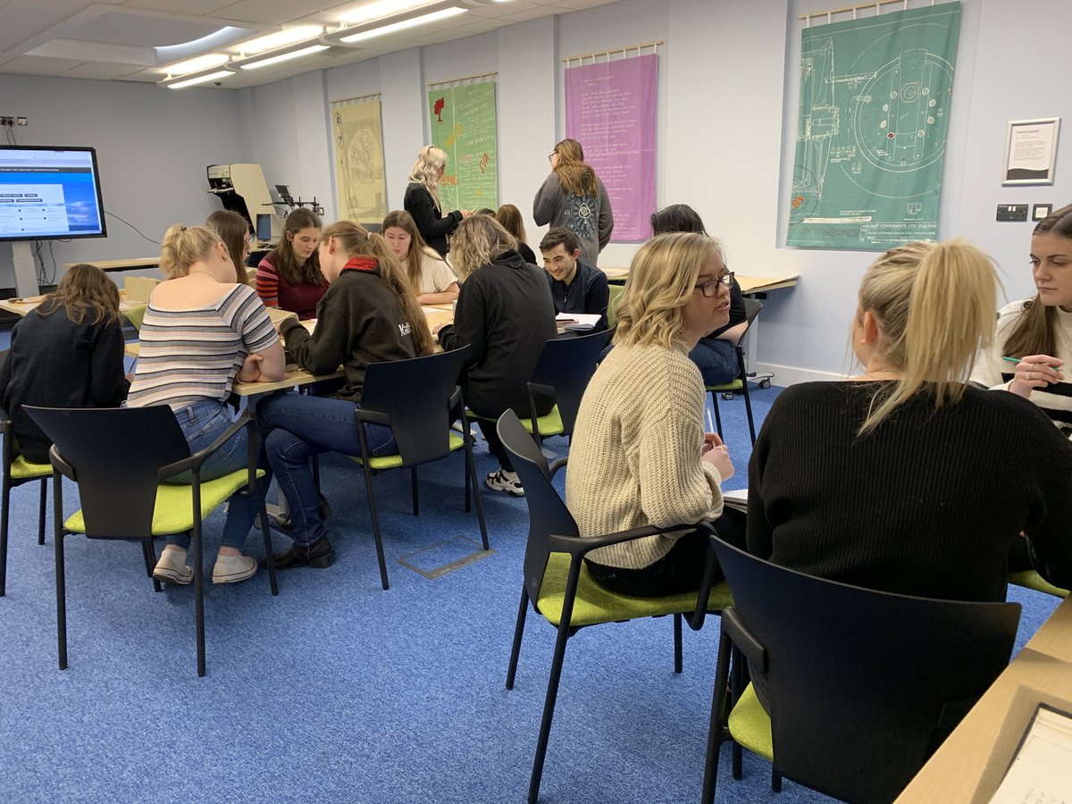 TraceyWire's tweet photo. Our Yr2 BEd Primary History Strength students have been exploring a range of primary sources at Gloucestershire Archives ⁦@GlosHeritageHub⁩ and considering how they might use them as part of a local study ⁦@histassoc⁩ #primaryhistory #inspiringcuriosity https://t.co/PnjtgCJb5N