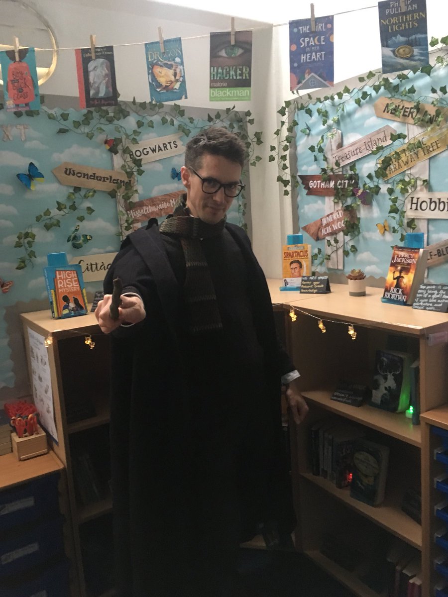 This world book day <a href="/MrTrahair/">Matt Trahair</a> and I decided to start the third wizarding war... #WorldBookDay2020