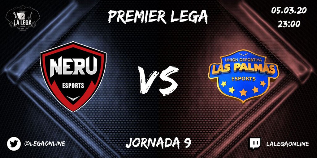 LegaOnline's tweet photo. Continuaremos con un enfrentamiento entre el tercero y el cuarto de la tabla:
⏰23:00 @NeruEsports🆚@eSports_UDLP
💻@yag012
🎙️@Manutomgaming
🎙️@NaxinsC
https://t.co/DRVIREcyoY
#LaLegaJ9 #LegaStream https://t.co/LfsXhcP2jS
