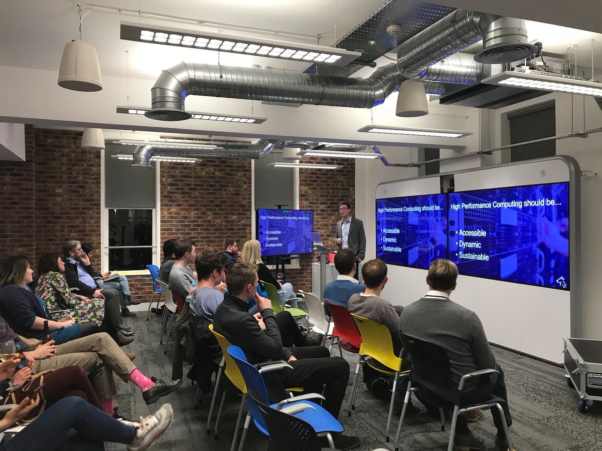 YellowDog's tweet photo. #TBT to Simon’s presentation at the first @Hpc_Ai_Meetup of the year. If you missed seeing Simon talk – you can read his blog on the major technology trends of the past 5 years here https://t.co/18hocweLqT https://t.co/v7WJCdpKWq