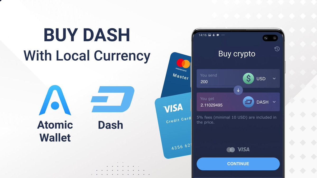 AtomicWallet's tweet photo. ⚡️You can buy @Dashpay with a bank card in Atomic! #EUR, #USD, #GBP, #CAD, #AUD and 14 more fiat currencies are available! 🤩
Download the wallet: https://t.co/iKlnqnsLSx https://t.co/Jd2p4EX3uO