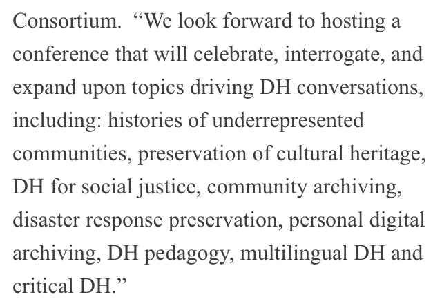 Very excited to be collaborating with colleagues from <a href="/UHoustonLib/">University of Houston Libraries</a>, <a href="/APPRecovery/">Recovering the US Hispanic Literary Heritage</a>, @WeAreHCCS, <a href="/uhdowntown/">UHDowntown</a>, <a href="/PVAMU/">Prairie View A&M</a>, <a href="/UHClearLake/">University of Houston-Clear Lake</a>, <a href="/RiceUniversity/">Rice University</a>, and <a href="/TAMU/">Texas A&M University</a> toward arrangements for the <a href="/achdotorg/">Association for Computers & the Humanities</a> 2021 conference. Here's what we have to look forward to: