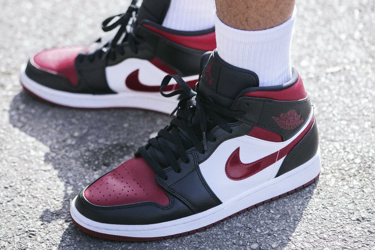 life. Shop the #Jordan 1 Mid 'Noble Red 