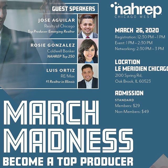 DavidDom2008's tweet photo. We're ALL excited to announce NAHREP Chicago West first event of 2020! Learn from our remarkable LOCAL Top Producers on how to grow your business and how to have a productive and successful year. Come, learn and make 2020 YOUR best year yet!! 🙏🏽🙌🏽💪🏽 #nah… https://t.co/QMFd4OLOHh https://t.co/kA1V7ihLfj